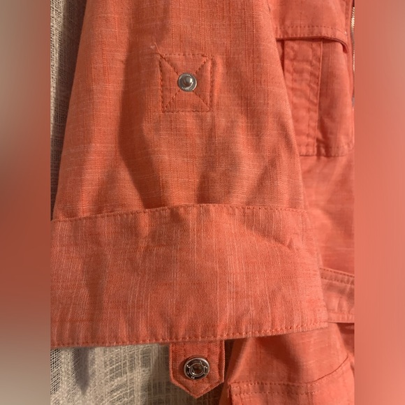 Sharagano Trendy Valencia Orange and Gold Dress Size 16 - Picture 7 of 10